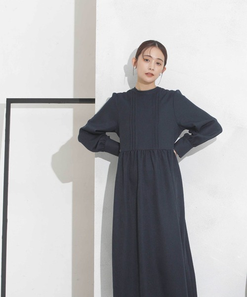 NANO universe（ナノユニバース）の「前後2wayウエストギャザーワンピース（ワンピース・レディース・オレンジ/ダークネイビー/ベージュ・FREE）」の19枚目の写真