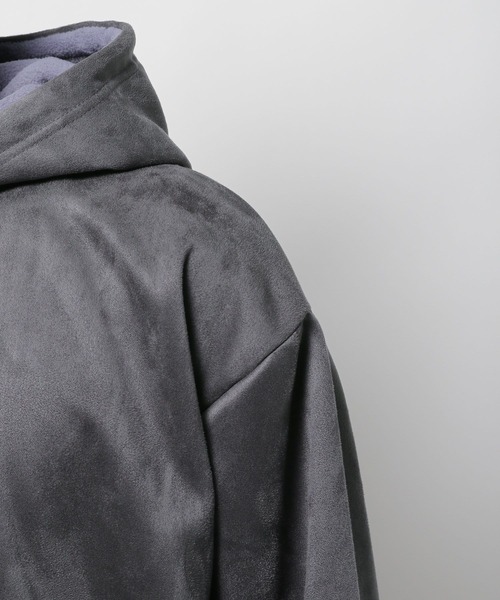 niko and...(ニコアンド)の「フェイクスウェードハーフジップパーカー(パーカー・メンズ・チャコール/ベージュ・MEDIUM/LARGE)」の11枚目の写真