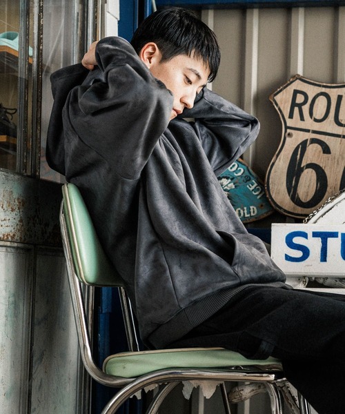 niko and...(ニコアンド)の「フェイクスウェードハーフジップパーカー(パーカー・メンズ・チャコール/ベージュ・MEDIUM/LARGE)」の20枚目の写真