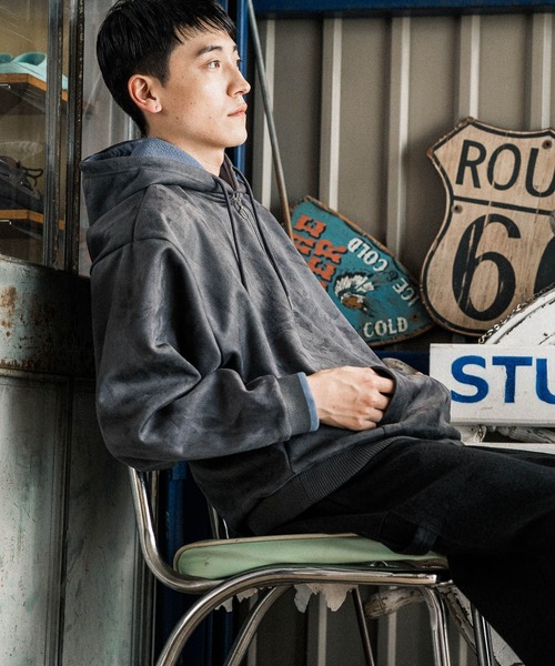 niko and...(ニコアンド)の「フェイクスウェードハーフジップパーカー(パーカー・メンズ・チャコール/ベージュ・MEDIUM/LARGE)」の21枚目の写真