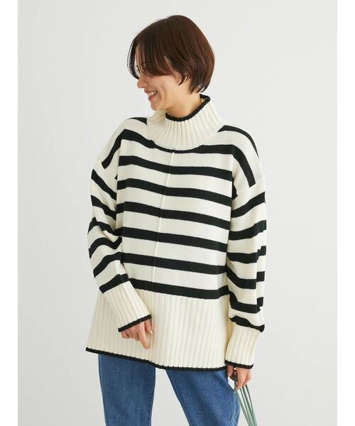 Green　Parks（グリーンパークス）の「洗える　バックスリットニットプルオーバー（ニット/セーター・レディース・アイボリー/その他7/ブラウン/チャコールグレー/イエロー/グリーン・FREE）」の20枚目の写真