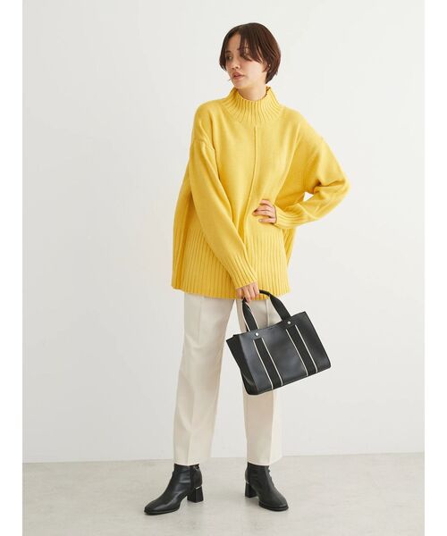 Green　Parks（グリーンパークス）の「洗える　バックスリットニットプルオーバー（ニット/セーター・レディース・アイボリー/その他7/ブラウン/チャコールグレー/イエロー/グリーン・FREE）」の21枚目の写真