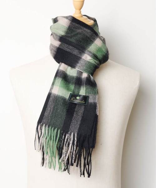 ARCHIVER（アーカイバ）の「"ウール"クラシックデザインマフラー（マフラー・メンズ・グレー/ブラウン/グリーン/ライトグレー・FREE）」の4枚目の写真