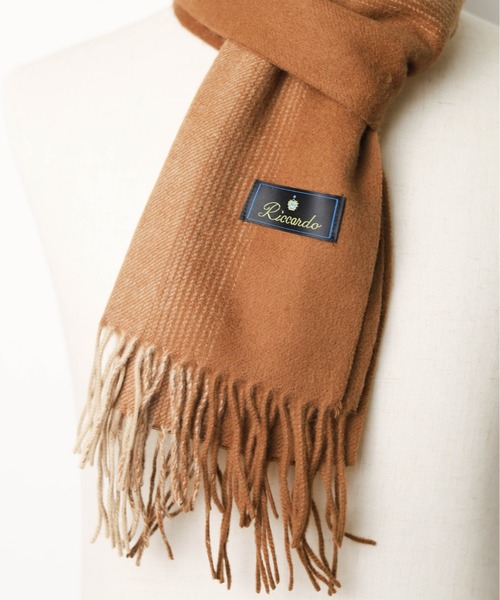 ARCHIVER（アーカイバ）の「"ウール"クラシックデザインマフラー（マフラー・メンズ・グレー/ブラウン/グリーン/ライトグレー・FREE）」の11枚目の写真