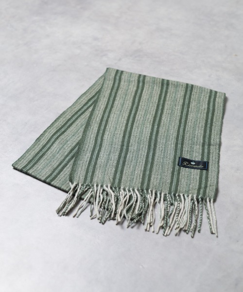 ARCHIVER（アーカイバ）の「"ウール"クラシックデザインマフラー（マフラー・メンズ・グレー/ブラウン/グリーン/ライトグレー・FREE）」の17枚目の写真