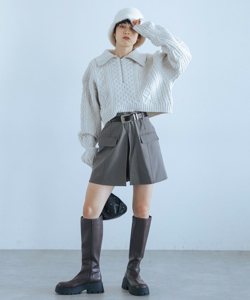 PAGEBOY（ページボーイ）の「レイヤードスカートショートパンツ（その他パンツ・レディース・ブラック/グレー・FREE）」の10枚目の写真