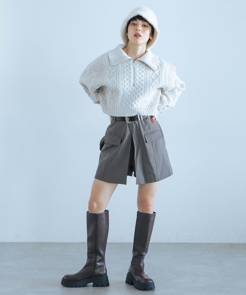 PAGEBOY（ページボーイ）の「レイヤードスカートショートパンツ（その他パンツ・レディース・ブラック/グレー・FREE）」の11枚目の写真