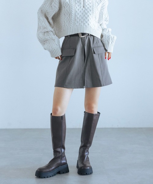 PAGEBOY（ページボーイ）の「レイヤードスカートショートパンツ（その他パンツ・レディース・ブラック/グレー・FREE）」の6枚目の写真