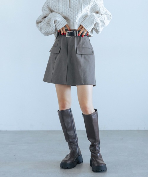 PAGEBOY（ページボーイ）の「レイヤードスカートショートパンツ（その他パンツ・レディース・ブラック/グレー・FREE）」の8枚目の写真