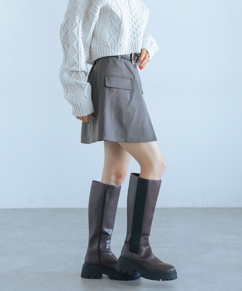 PAGEBOY（ページボーイ）の「レイヤードスカートショートパンツ（その他パンツ・レディース・ブラック/グレー・FREE）」の9枚目の写真