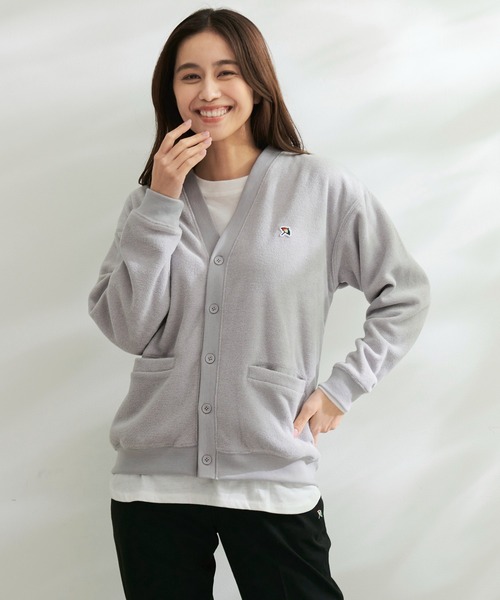 Arnold Palmer（アーノルドパーマー）の「シェア T/Rブークレ カーディガン + ロングTシャツ セット（カーディガン/ボレロ・レディース・グレー/チャコールグレー/グリーン/サックスブルー・L/LL/M/S/XS）」の3枚目の写真