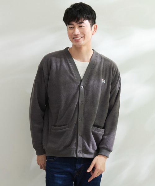 Arnold Palmer（アーノルドパーマー）の「シェア T/Rブークレ カーディガン + ロングTシャツ セット（カーディガン/ボレロ・レディース・グレー/チャコールグレー/グリーン/サックスブルー・L/LL/M/S/XS）」の2枚目の写真