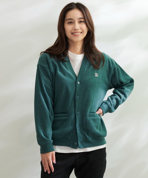 Arnold Palmer（アーノルドパーマー）の「シェア T/Rブークレ カーディガン + ロングTシャツ セット（カーディガン/ボレロ・レディース・グレー/チャコールグレー/グリーン/サックスブルー・L/LL/M/S/XS）」の4枚目の写真