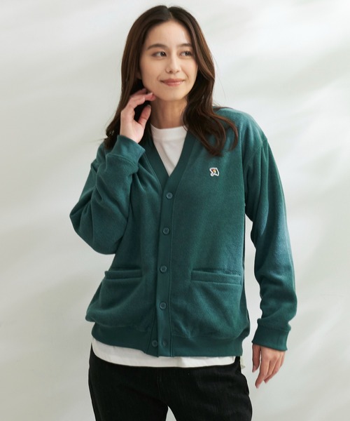 Arnold Palmer（アーノルドパーマー）の「シェア T/Rブークレ カーディガン + ロングTシャツ セット（カーディガン/ボレロ・レディース・グレー/チャコールグレー/グリーン/サックスブルー・L/LL/M/S/XS）」の9枚目の写真