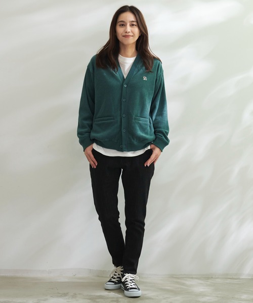 Arnold Palmer（アーノルドパーマー）の「シェア T/Rブークレ カーディガン + ロングTシャツ セット（カーディガン/ボレロ・レディース・グレー/チャコールグレー/グリーン/サックスブルー・L/LL/M/S/XS）」の10枚目の写真