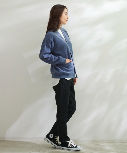 Arnold Palmer（アーノルドパーマー）の「シェア T/Rブークレ カーディガン + ロングTシャツ セット（カーディガン/ボレロ・レディース・グレー/チャコールグレー/グリーン/サックスブルー・L/LL/M/S/XS）」の16枚目の写真