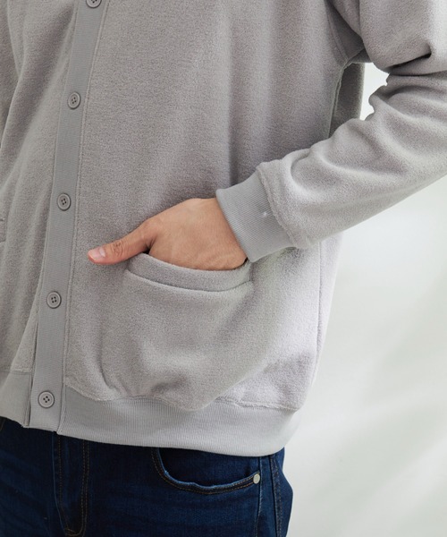 Arnold Palmer（アーノルドパーマー）の「シェア T/Rブークレ カーディガン + ロングTシャツ セット（カーディガン/ボレロ・レディース・グレー/チャコールグレー/グリーン/サックスブルー・L/LL/M/S/XS）」の21枚目の写真