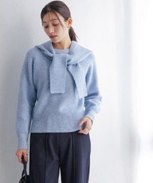 Pierrot（ピエロ）の「【静電気防止】【低身長/Sサイズ有】肩掛けアンサンブルニット（アンサンブル）」