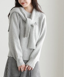 Pierrot（ピエロ）の「【静電気防止】【低身長/Sサイズ有】肩掛けアンサンブルニット（アンサンブル）」