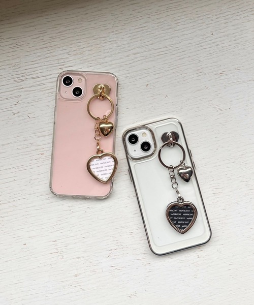 セール】ハートフレームフック付きチャーム 986245（スマホグッズ