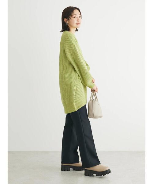 Green Parks(グリーンパークス)の「MIX畦ニットチュニック(チュニック・レディース・ベージュ/グリーン/グレー/パープル・FREE)」の11枚目の写真