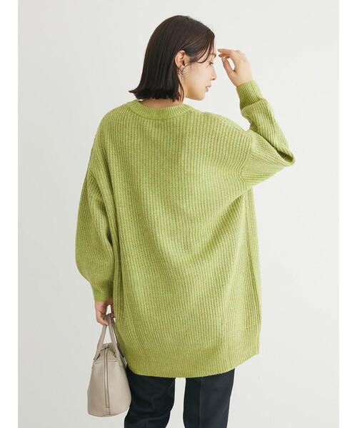 Green Parks(グリーンパークス)の「MIX畦ニットチュニック(チュニック・レディース・ベージュ/グリーン/グレー/パープル・FREE)」の15枚目の写真