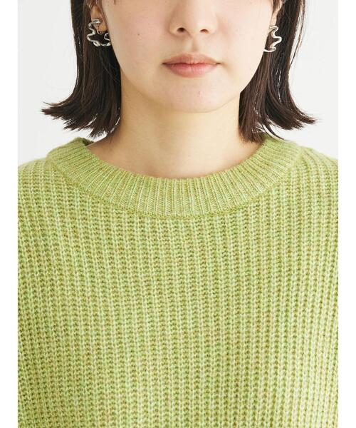 Green Parks(グリーンパークス)の「MIX畦ニットチュニック(チュニック・レディース・ベージュ/グリーン/グレー/パープル・FREE)」の16枚目の写真