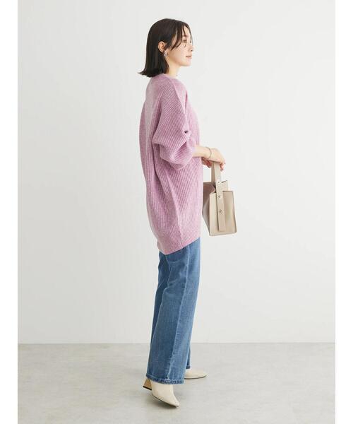 Green Parks(グリーンパークス)の「MIX畦ニットチュニック(チュニック・レディース・ベージュ/グリーン/グレー/パープル・FREE)」の20枚目の写真