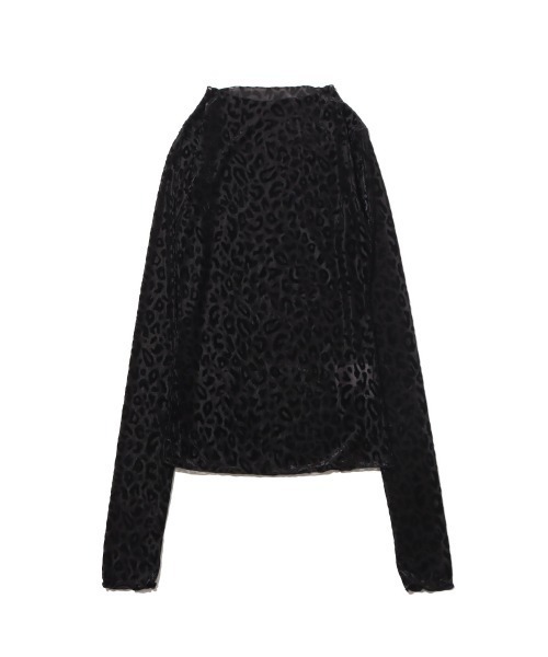ANNA SUI NYC(アナ スイ エヌ ワイ シー)の「ANNA SUI NYC ベロア風 レオパード トップス 【SP】(Tシャツ/カットソー・レディース・ブラック/ブラウン・FREE)」の2枚目の写真