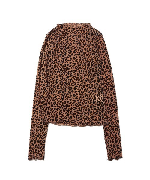 ANNA SUI NYC(アナ スイ エヌ ワイ シー)の「ANNA SUI NYC ベロア風 レオパード トップス 【SP】(Tシャツ/カットソー・レディース・ブラック/ブラウン・FREE)」の5枚目の写真