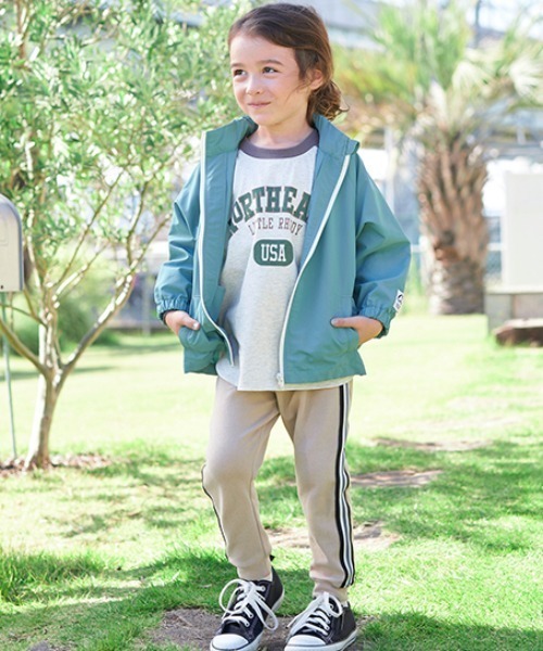 b・ROOM（ビールーム）の「【エニウェアシリーズ】サイドラインテーパードパンツ（その他パンツ・キッズ・モスグリーン/ベージュ/シルバーグレー/ダークパープル/ブラック/グレイッシュブルー・130cm/110cm/100cm/140cm/120cm）」の18枚目の写真