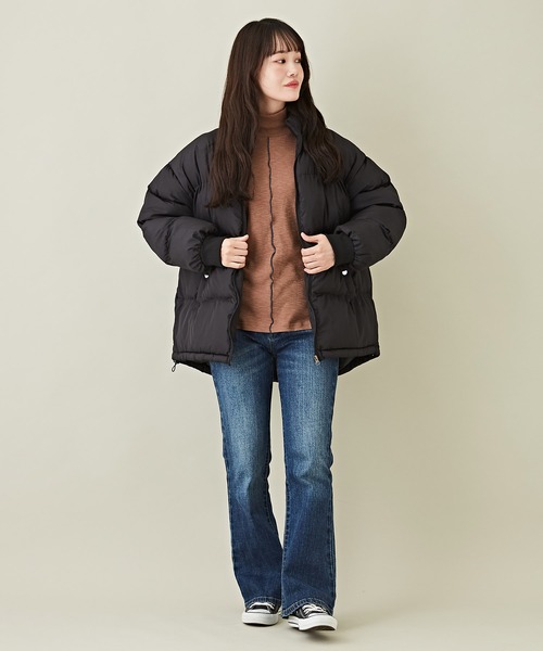 CUBE SUGAR（キューブシュガー）の「リブ配色メロウステッチタートルネックプルオーバー（Tシャツ/カットソー・レディース・イエロー/グリーン/ブラック/モカ・M）」の5枚目の写真