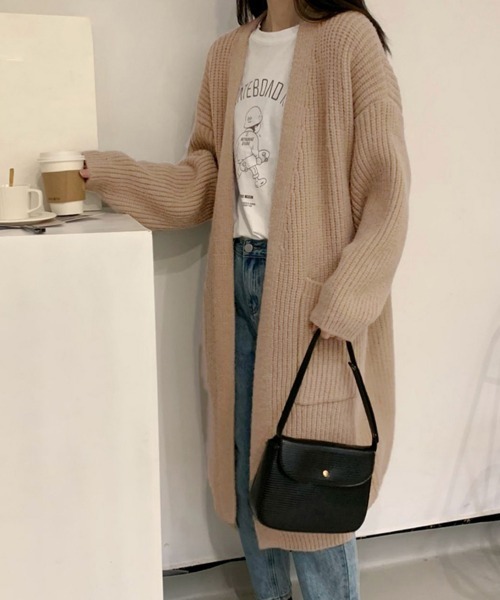 Miniministore(ミニミニストア)の「ニットカーディガン レディース体型カバー(カーディガン/ボレロ・レディース・ダークグレー/アイボリー/ベージュ/ネイビー・フリー)」の14枚目の写真
