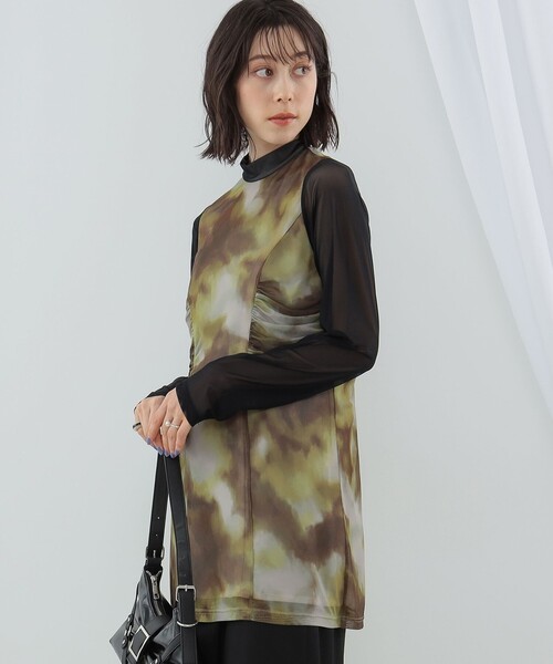 Ray BEAMS（レイビームス）の「Ray BEAMS / グラデーション プリント ワンピース（ワンピース・レディース・ブルー/ブラウン・0/1）」の2枚目の写真