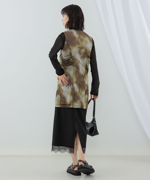 Ray BEAMS（レイビームス）の「Ray BEAMS / グラデーション プリント ワンピース（ワンピース・レディース・ブルー/ブラウン・0/1）」の4枚目の写真