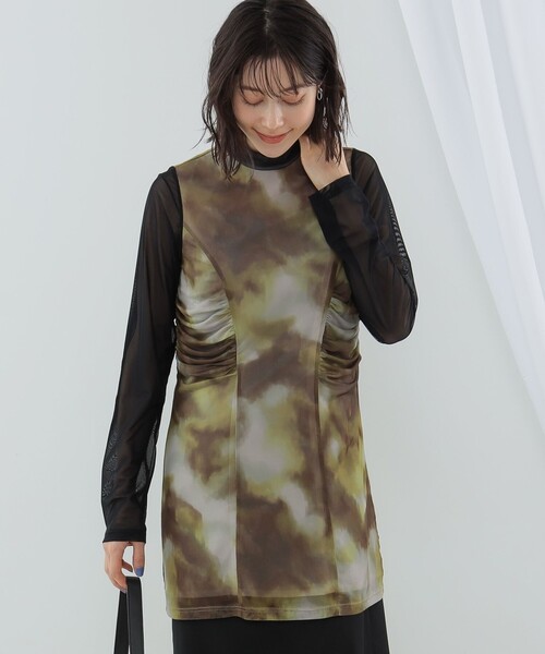 Ray BEAMS（レイビームス）の「Ray BEAMS / グラデーション プリント ワンピース（ワンピース・レディース・ブルー/ブラウン・0/1）」の6枚目の写真