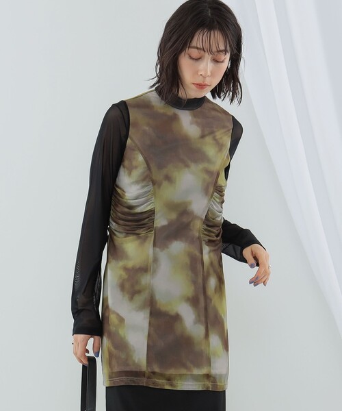 Ray BEAMS（レイビームス）の「Ray BEAMS / グラデーション プリント ワンピース（ワンピース・レディース・ブルー/ブラウン・0/1）」の7枚目の写真