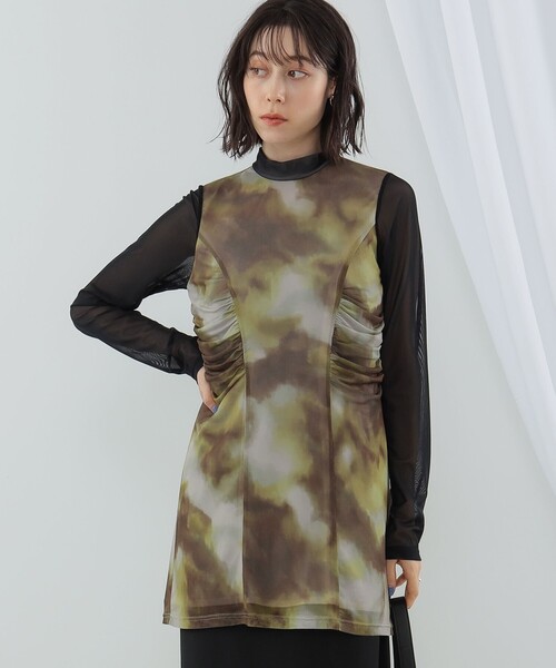 Ray BEAMS（レイビームス）の「Ray BEAMS / グラデーション プリント ワンピース（ワンピース・レディース・ブルー/ブラウン・0/1）」の8枚目の写真