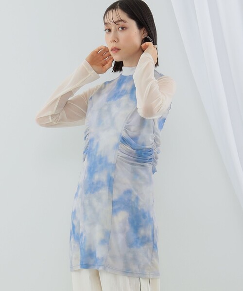 Ray BEAMS（レイビームス）の「Ray BEAMS / グラデーション プリント ワンピース（ワンピース・レディース・ブルー/ブラウン・0/1）」の14枚目の写真