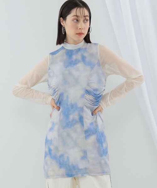 Ray BEAMS（レイビームス）の「Ray BEAMS / グラデーション プリント ワンピース（ワンピース・レディース・ブルー/ブラウン・0/1）」の16枚目の写真