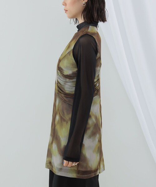 Ray BEAMS（レイビームス）の「Ray BEAMS / グラデーション プリント ワンピース（ワンピース・レディース・ブルー/ブラウン・0/1）」の19枚目の写真