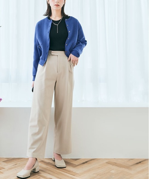 kirakiraShop(キラキラショップ)の「スウェット ライク ニット カーディガン(カーディガン/ボレロ・レディース・杢グレー/ブルー/パープル/ブラック/アイボリー・M/L)」の22枚目の写真