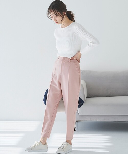 ANY SIS（エニィスィス）の「【洗える】褒めらレディテーパード パンツ（その他パンツ・レディース・ブラック系/ピンク系9/ライトグレー系/スカイブルー系/ベージュ系/ネイビー系/アイボリー系・1/3/2）」の8枚目の写真