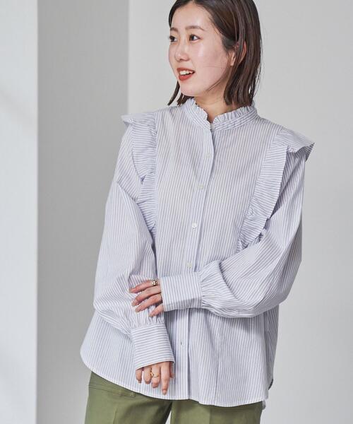 coen（コーエン）の「ソフトタッチブロード縦フリルブラウス（シャツ/ブラウス・レディース・ホワイト/その他1/その他3/その他4・M/L）」の18枚目の写真