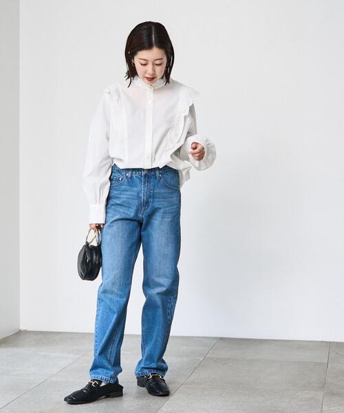 coen（コーエン）の「ソフトタッチブロード縦フリルブラウス（シャツ/ブラウス・レディース・ホワイト/その他1/その他3/その他4・M/L）」の8枚目の写真