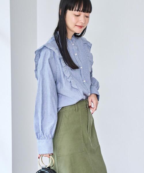 coen（コーエン）の「ソフトタッチブロード縦フリルブラウス（シャツ/ブラウス・レディース・ホワイト/その他1/その他3/その他4・M/L）」の15枚目の写真