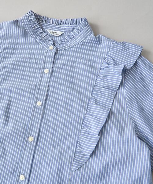 coen（コーエン）の「ソフトタッチブロード縦フリルブラウス（シャツ/ブラウス・レディース・ホワイト/その他1/その他3/その他4・M/L）」の16枚目の写真