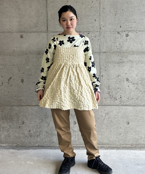 HOGAN RANCH WEAR（ホーガンランチウエア）の「ソウガラフレアスリーブカットソー/おとな（Tシャツ/カットソー・レディース・ピンク/ライトグリーン/チャコール・160cm）」の9枚目の写真