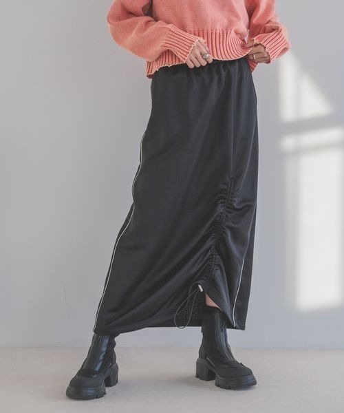 JEANASIS（ジーナシス）の「サイドラインナロースカート/995628（スカート・レディース・グレー/ブラック・FREE）」の5枚目の写真