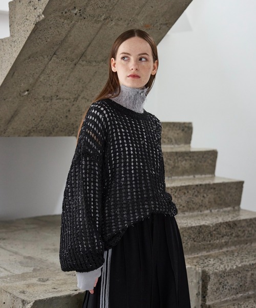 スパンコール ニット archive seyto（セイト）の「Openwork sequential call knit / オープン